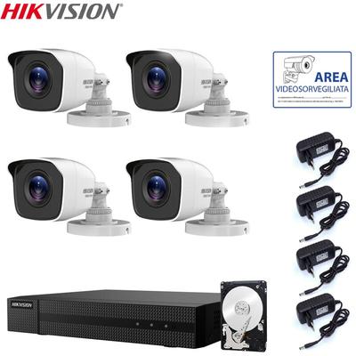 Hikvision - dvr videoüberwachungskit 4 kanäle 4 kameras 2 mpx hd 500 gb