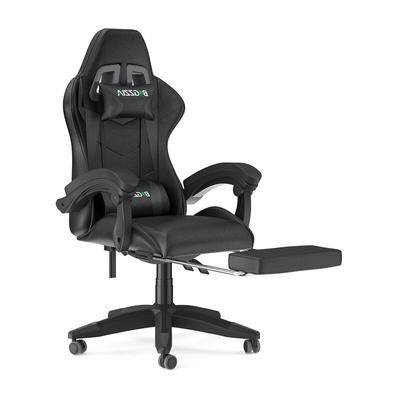 Bürostuhl mit Fußstütze – Gaming Stühle Ergonomischer Sitz mit Lendenkissen + Kopfstütze Gaming Image
