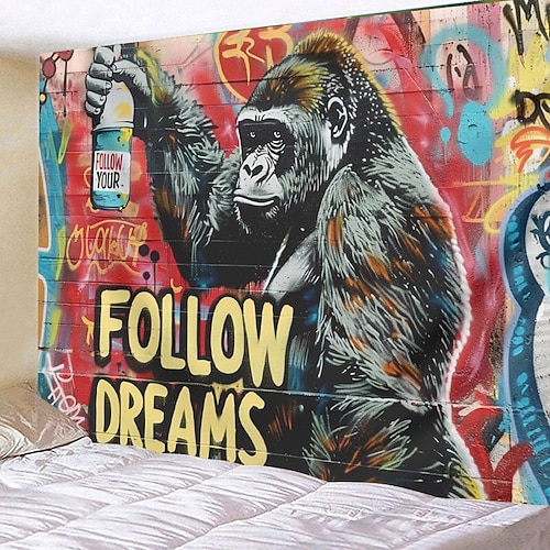Straßengraffiti-Astronauten-Wandteppich zum Aufhängen, große Wandteppiche, Wanddekoration, Fotohintergrund, Decke, Vorhang, Heim, Schlafzimmer, Wohnzimmer, Dekoration Image