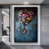 Banksy Balloon oil painting hand painted Canvas Balloon painting Banksy Art oil painting Wall Art Canvas Design air balloon graffiti banksy painting