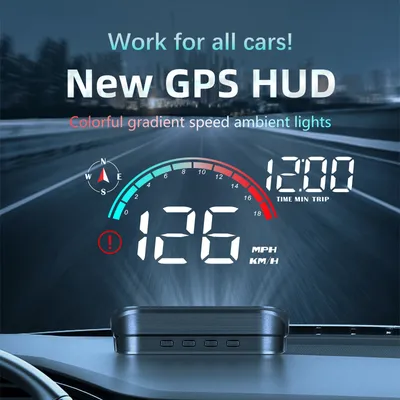AD M22 GPS HUD Head Up Display Universal Digital Speedometer LCD Projection On Glass Car Speed Meter