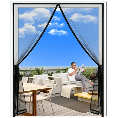 New Strong Magnetic Door Screen Custom Size Mosquito Net Large Curtain Fly Insect Auto Closing
