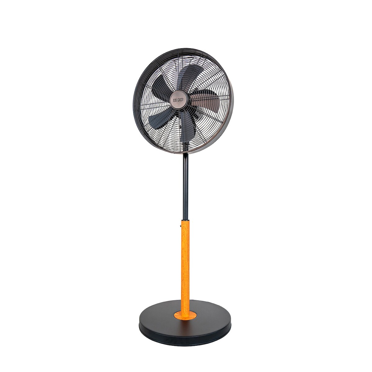 Unold 86725 Standventilator Black Steel mit 3-stufiger Geschwindigkeitsregelung und verstellbaren Neigungswinkel, 50 W Image