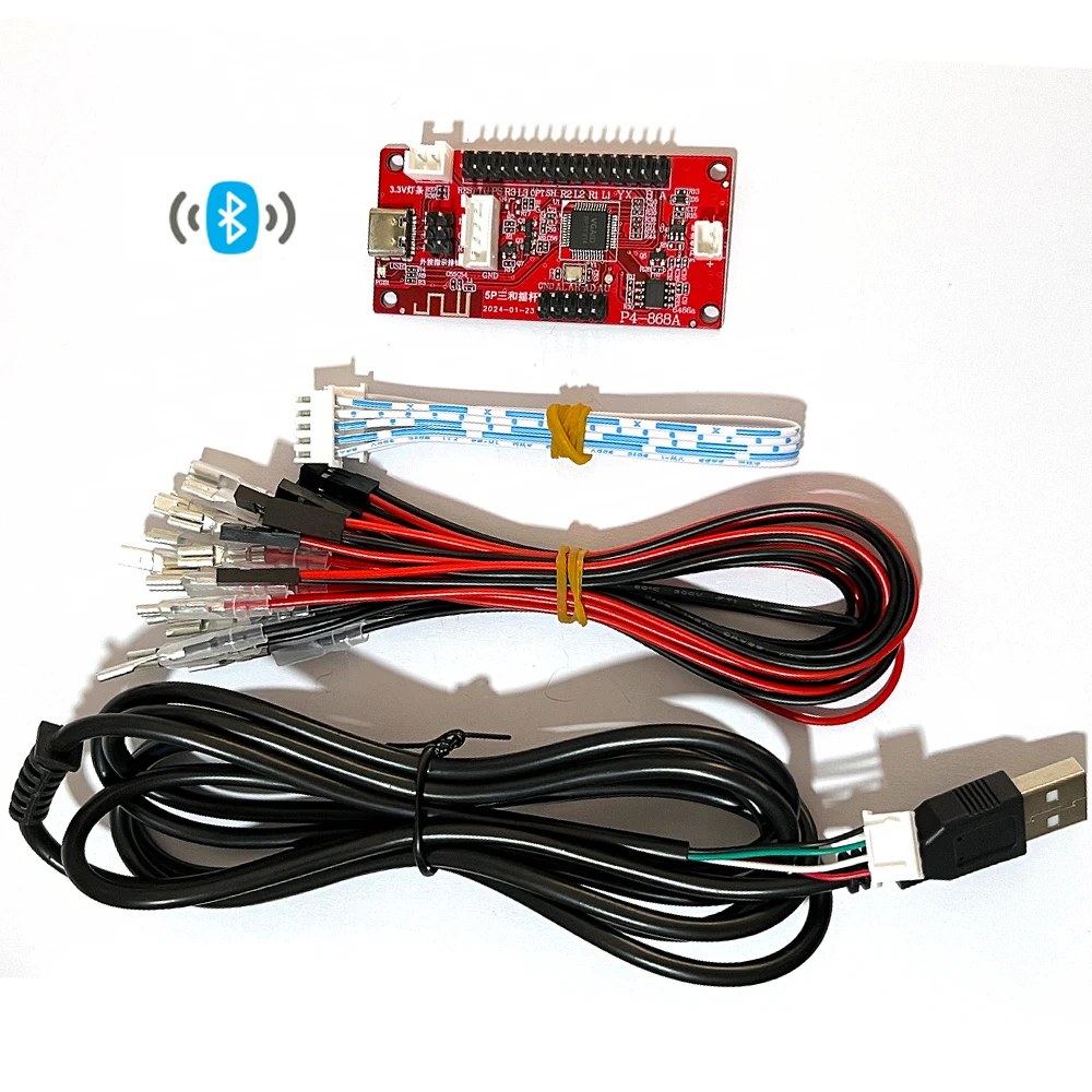 Joystick Encoder Platine Platine USB Arcade Zero Delay Controller zu PC ps3 ps4 ios Ein-Player drahtloses Bluetooth ohne Akku