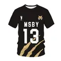 2024 Summer New Anime Haikyuu 3D Print T-Shirt Black Jackal Sport Casual uomo donna Streetwear T Shirt Fashion Tops