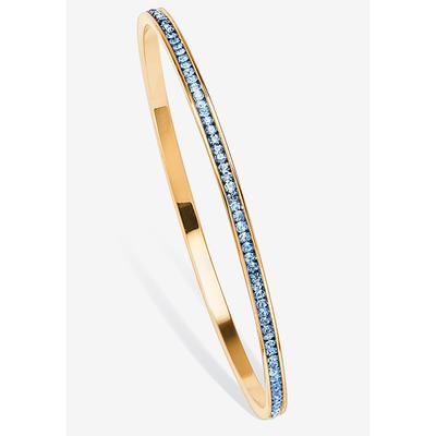 Women's Gold Tone Stackable Eternity Bangle Bracelet Birthstones 7.5" by PalmBeach Jewelry in March