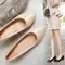 Women's Leather Med Heels New High Quality Shoes Classic Black&White Pumps For Office Ladies White High Heels Red Sexy Heels
