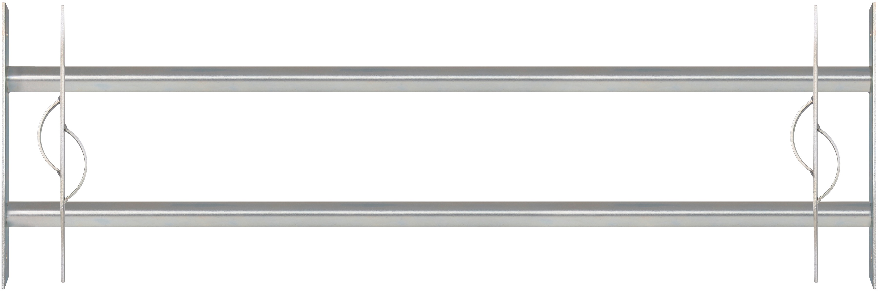 Fensterschutzgitter ALBERTS "Secorino Style", silber (silberfarben), H:30cm, Stahl, Schutzgitter, Breite ausziehbar 100-150 cm, versch. Höhen