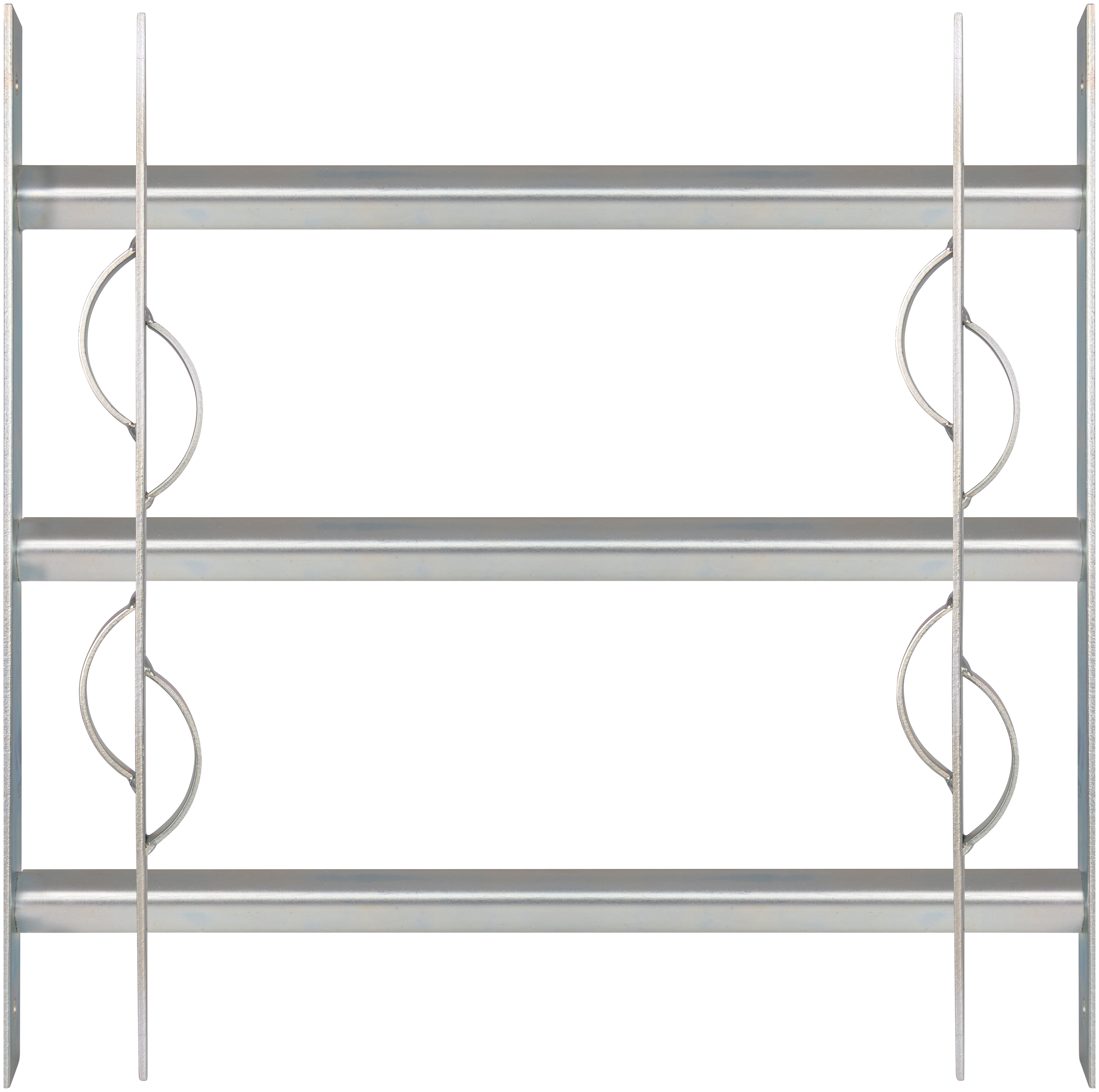 Fensterschutzgitter ALBERTS "Secorino Style", silber (silberfarben), H:45cm, Stahl, Schutzgitter, Breite ausziehbar 50-65 cm, versch. Höhen