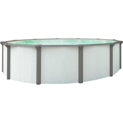Rundpool KWAD "Green line Evolution", weiß (weiß, innenfarbe: sand), H:132cm Ø:460cm, Schwimmbecken, 4,6x1,32 white- design Folie in blau, sand oder grau erhältlich
