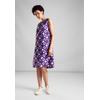 Sommerkleid STREET ONE, Damen, Gr. 42, EURO-Größen, lila (bellflower lila), Stoff, 100% Viskose, bedruckt, casual, gerade knielang, Rundhals, ohne Ärmel Bündchen, Kleider, soft und trageangenehm