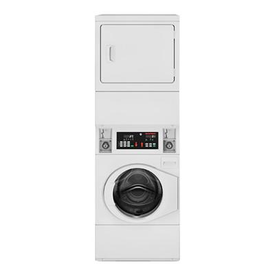 Speed Queen Quantum Gold Pro SV6000WE Stacked 3.42 cu. ft. 27" Front Load Electric Washer and 7.0 cu. ft. 27" Front Load Electric Dryer - Coin Operated