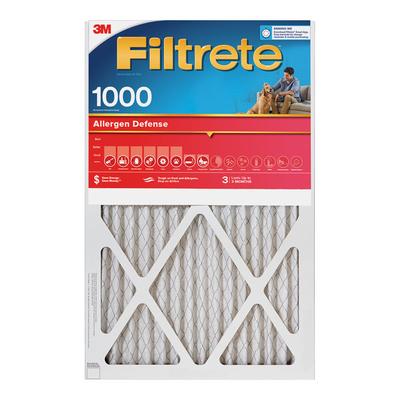 3M Filtrete 16" x 25" x 4" MPR 1000 Allergen Defense Deep Pleat Air Filter 70006961190