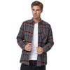 Langarmhemd RUSTY NEAL, Herren, Gr. M, EURO-Größen, grau (grau, rot), 65% Polyacryl, 20% Polyester, 15% Baumwolle, kariert, casual, Langarm, Hemden, im trendigen Holzfäller-Look