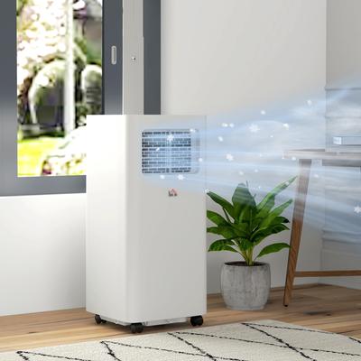 HOMCOM 8000 BTU Portable Air Conditioner for Rooms Up to 345 Sq. Ft., 3-in-1 AC Unit with Dehumidifier, Remote