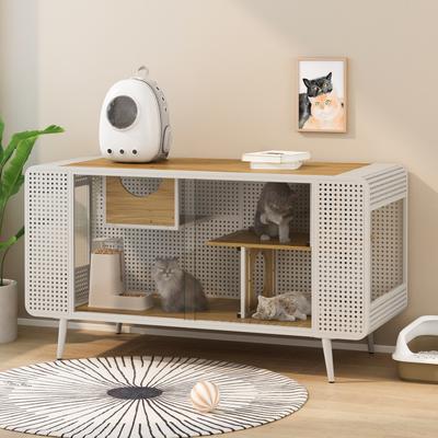 Cat House with Tempered Glass