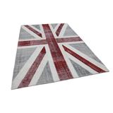 Red 117 x 80 x 0.4 in Area Rug - Lofy Rectangle Flag Patchwork Rectangle 6'8" X 9'8" Area Rug Cotton | 117 H x 80 W x 0.4 D in | Wayfair