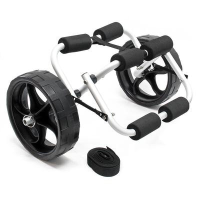 Wiltec - klappbarer Alu Kanuwagen bis 45 kg, Transportwagen für Boote, Kanus, Kajaks, Surfwagen mit Image