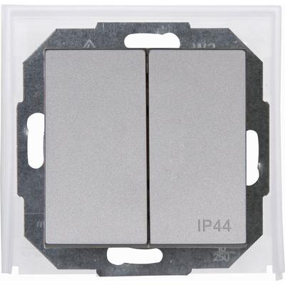 Kopp - Serienschalter Athenis IP44 stahlfarben Image