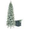 Albero di Natale innevato Slim pe/pvc Eolo Innevato 180 cm - BOP