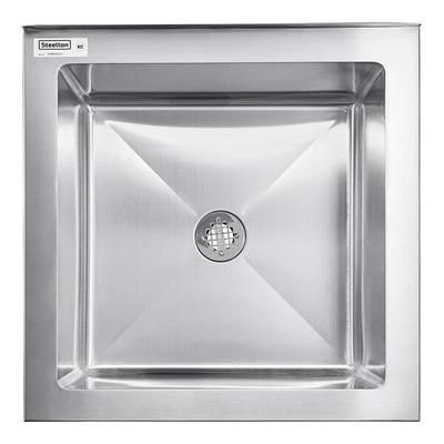 Steelton 24" x 24" x 12" 16 Gauge 304 Stainless Steel One Compartment Floor Mop Sink