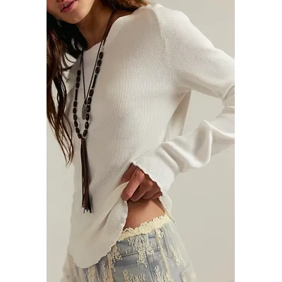 We The Free Easy Does It Tee at Free People in White, Size: XL