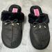 Kate Spade Shoes | Kate Spade Black Faux Fur Lacey Gold Spade Charm Slippers Flat Shoes Sz 7.5 | Color: Black/Gold | Size: 7.5
