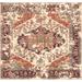 "Pasargad Home Serapi Collection Hand-Knotted Ivory/Navy Wool Area Rug-11'10"" X 11'11"" - Pasargad Home PMH-1 12x12"