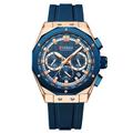 Montre à quartz CURREN pour hommes mode décontractée extérieure lumineuse calendrier étanche décoration montre en gel silicone