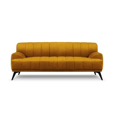 3-Sitzer Sofa aus Samt, senfgelb