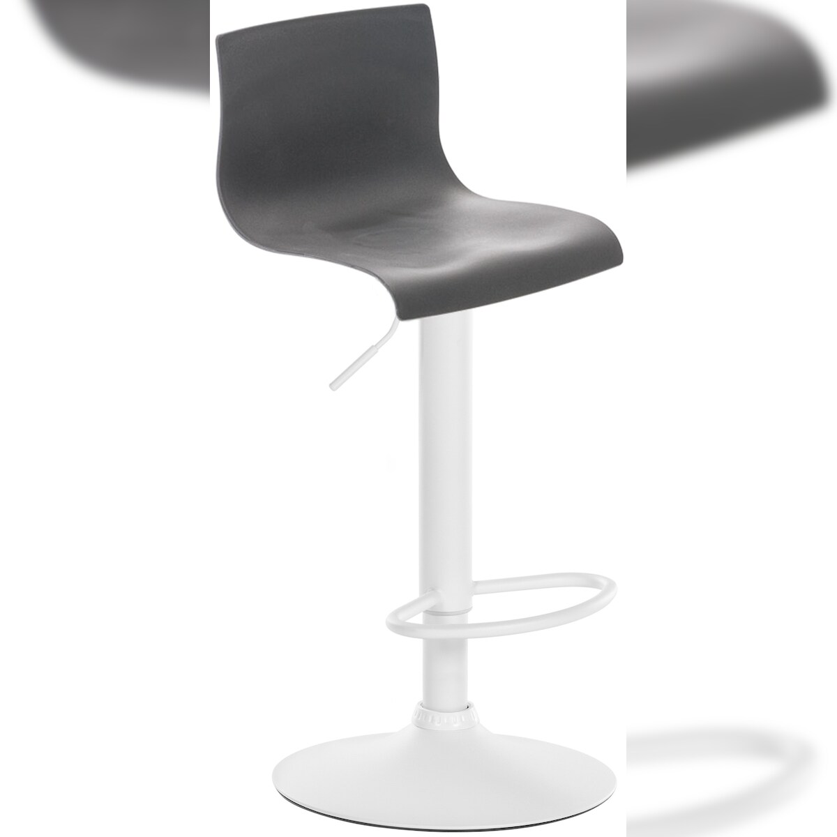 CLP Barhocker Hover Kunststoff grau/Metall matt weiss Image