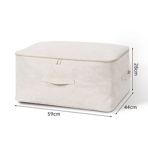 Aufbewahrungstasche aus Baumwollleinen, Kleideraufbewahrung, faltbar, große Kapazität, Gepäckverpackungstasche, Haushalts-Quilt-Aufbewahrungstasche Image
