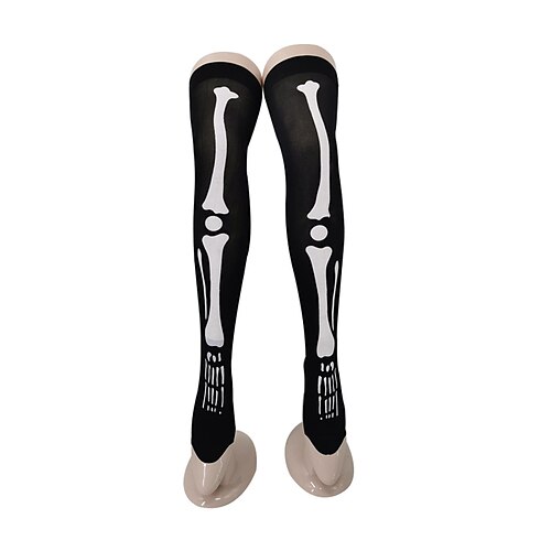 Totenkopf Strümpfe / Strumpfhosen Halloween Requisiten Halloween Damen Halloween Karneval Einfache Halloween-Kostüme Verkleiden Image