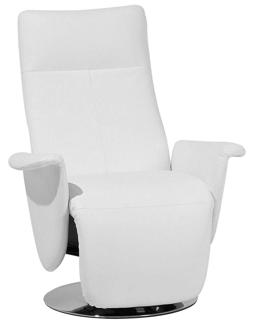 Fauteuil inclinable repose-pieds inclus cuir pu blanc