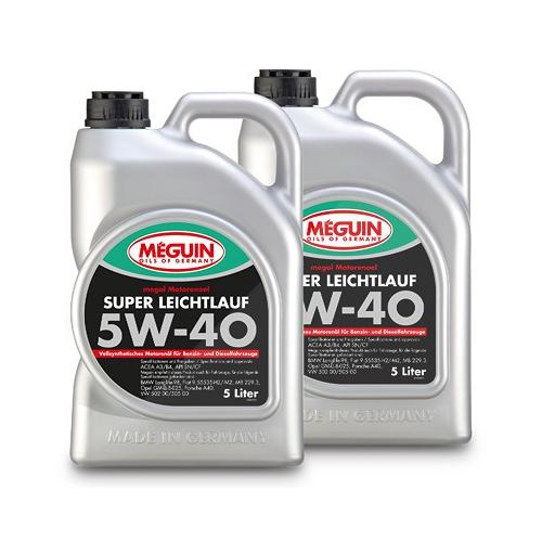 Meguin 2x 5 L megol Motorenöl Super Leichtlauf SAE 5W-40 vollsynthetisch [Hersteller-Nr. 4809]