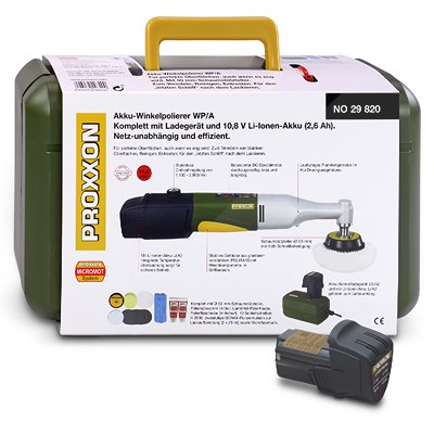 Proxxon Akku-Winkelpolierer - Ø 50 mm - 23-tlg. - 2 Akkus [Hersteller-Nr. 40789975] Image
