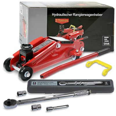 Enva Wagenheber 2t 2000kg + Drehmomentschlüssel 1/2 10-210Nm [Hersteller-Nr. 40483286] Image