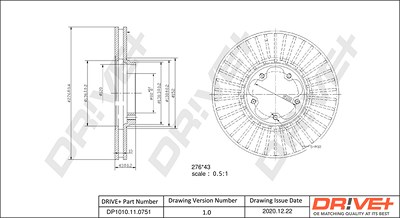 Dr!ve+ Bremsscheibe [Hersteller-Nr. DP1010.11.0751] für Renault, Ford Image