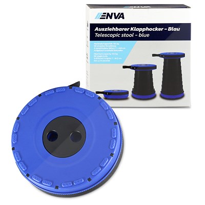 Enva Ausziehbarer Klapphocker Teleskophocker - Blau [Hersteller-Nr. 40790824] Image