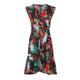 Women's Red Tropical Tapestry Viscose Dress | Extra Large | Conquista