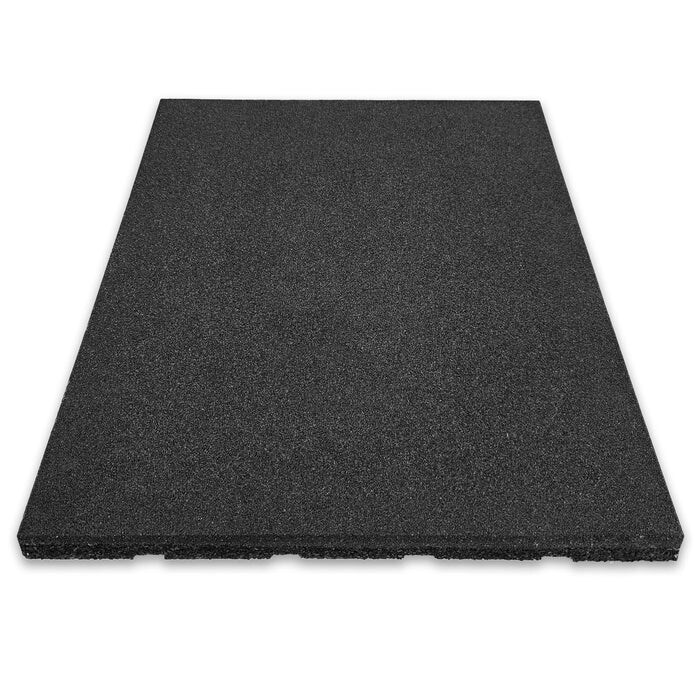 KARAT Fallschutzmatte "Play Protect" - Universelle & wetterfeste Bodenschutzmatte mit Drainage / 50 x 50 x 2.5 cm - Schwarz Image
