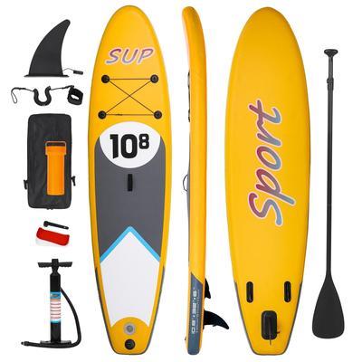 Surfboard 10.8 Ft, Stand Up Surfing Board with 3 Detachable Fins