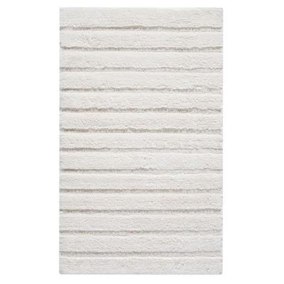 Badteppich rutschfest aus Baumwolle, 70 x 120cm, weiß