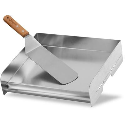 Edelstahl Grillplatte, 32 x 28 cm, bbq Plancha, Grillblech, Grillpfanne, Grillschale - Bbq-toro Image