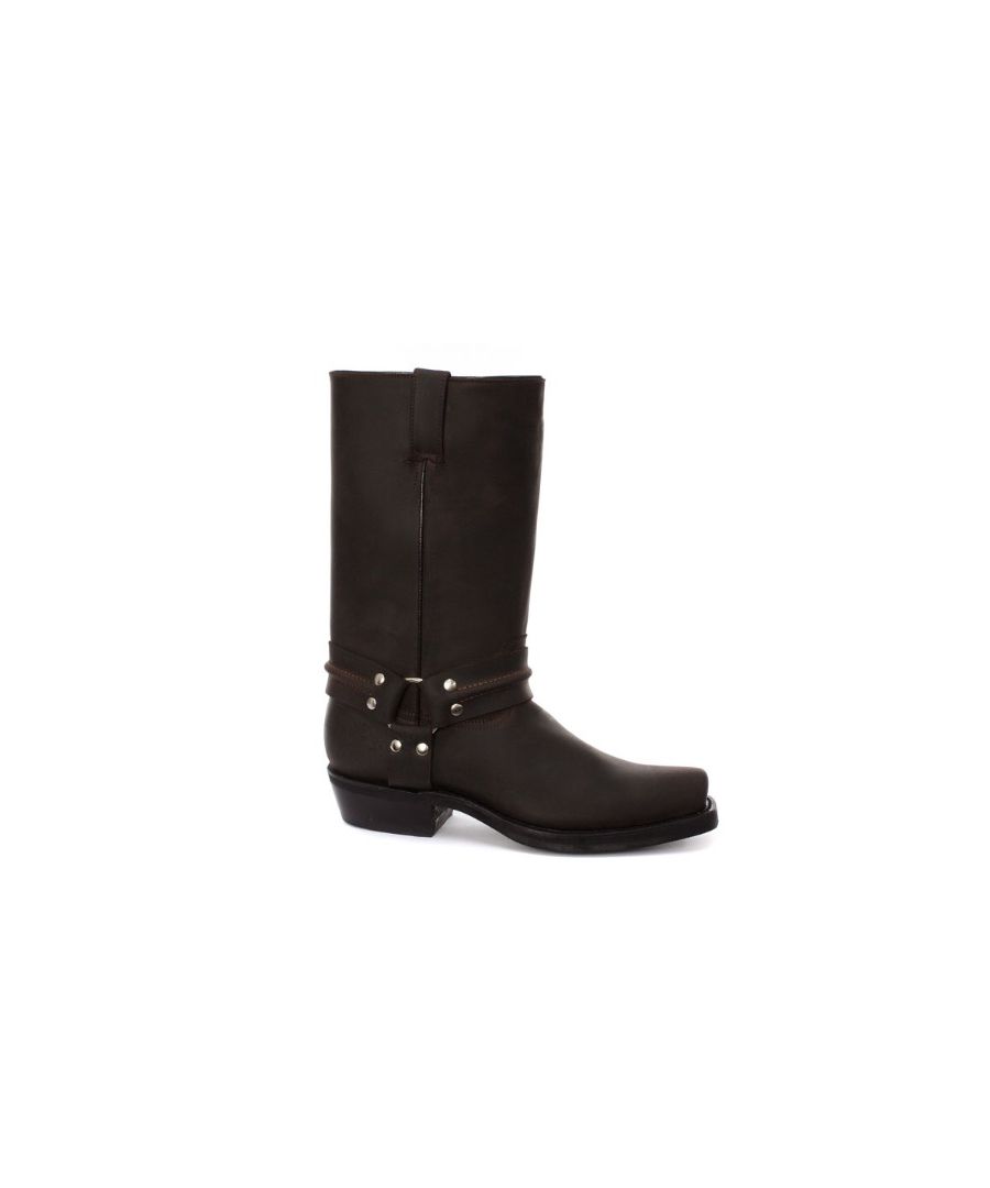 Grinders Unisex Brown Western High Lederstiefel - Renegade Hi