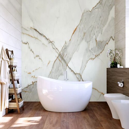 carta da parati astratta in marmo murale in marmo bianco rivestimento murale adesivo staccare e incollare pvc rimovibile/materiale vinilico autoadesivo/adesivo necessario decorazione della parete per