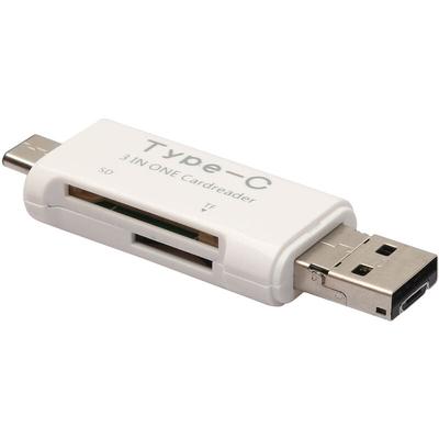 Type-C -USB OTG Lecteur de Cartes Multiples USB3.1 Triple Lecteur de Carte SDTF