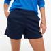 J. Crew Shorts | J Crew 5" Classic Chino Shorts Womens Flat Front Mid-Rise Short Navy Plus 14 Nwt | Color: Blue | Size: 14