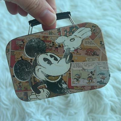 Disney Accessories | Disney Mickey Mouse Tin Gift Card Holder | Color: Black/Red | Size: Os