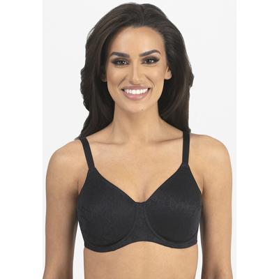 Plus Size Women's Jacqueline Jacquard Minimizer Bra Intimate Apparel by Dominique in Black (Size 40 DD/E)